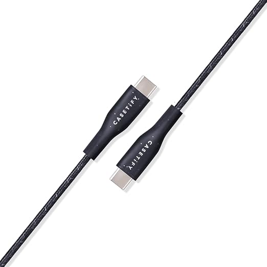 CASETiFY Powerthru USB-C to USB-C Cable (2m/6.6ft) - Black