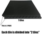 96 Pack Black/RED 12 "X 12 "X1" Acoustic Panels Studio Soundproofing Foam Wedge Tiles,