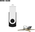 5 Pack 128GB USB Flash Drive with Type C Adapter and Storage Box USB 2.0 High Speed Metal Pen Drive 360° Rotatable Storage Memory Stick for Phone/Pad/PC/Laptop/Android - Black(5-Pack 128GB)