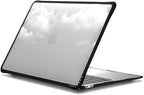 CASETiFY Impact MacBook Air 13" (M1/Intel) Case [Cushioned Impact Corners/Scratch-Resistant/Anti-Slip Grip] - Clouds - Clear Black