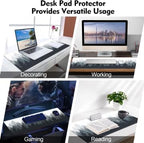 Galdas Gaming Mouse Mat Forest Background Pattern XXL XL Large Mouse Mat Long Extended Mouse Pad Desk Mat Non-Slip Rubber Mice Pads Stitched Edges Thin Pad (31.5 x 11.8 x 0.12 Inches) Tree
