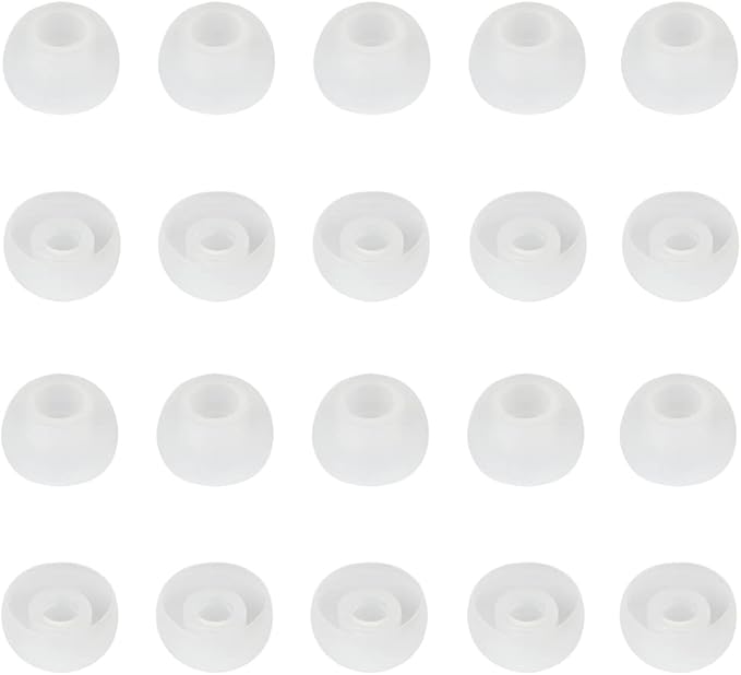 Silicone Earbud Tips Replacement Ear Tips for in- Ear Headphones Earbud Rubber Tips Eartips, 10 Pairs Large
