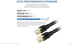 YixHG CAT 8 Ethernet Cable 100 ft, Internet Network Cord, 40Gbps 2000Mhz LAN Wires, High Speed SSTP LAN Cables with Gold Plated RJ45 Connector for Router, Modem, Gaming, Xbox (100 ft)