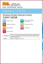 Pixel DSLR Wireless Shutter Release Remote Control L1 for Panasonic RM-L1AM S5 S1 G95 G91 G90 G9 G10 G70 GH3 GH4 GH5 GH6 GX7 G85 G81 FZ50K FZ100 FZ200 FZ1000 FZ2500 FZ2000 FZ330 FZ30GX7 Remote Shutter