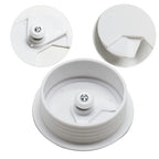 TuTuYa 8PCS Desk Grommet, Desk Grommet 50mm(2Inch) Desk Cable Grommet Desk Cable Hole Covers with Hole Saw, Ideal Solution for Office and Home Table Cable (White, 2Inch_50mm)