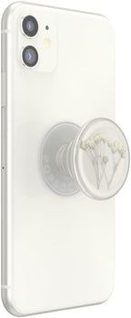 PopSockets: Phone Grip with Expanding Kickstand, Adhesive Grip - Pressed Flower Baby's Breath