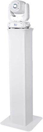Rockville RTP82W 8 ft Adjustable Totem Light Stand, White & Black Scrims, Carry Bags, 35mm Speaker Adapter, Steel, Portable for DJs & Event Lighting