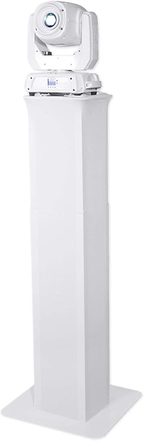Rockville RTP82W 8 ft Adjustable Totem Light Stand, White & Black Scrims, Carry Bags, 35mm Speaker Adapter, Steel, Portable for DJs & Event Lighting