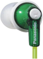 Panasonic ErgoFit Wired Earbuds, 3.5mm Jack In-Ear Headphones with Dynamic Crystal-Clear Sound and Ultra Soft Ergonomic Custom-Fit Earpieces (S/M/L), for Phones and Laptops - RP-HJE120-G (Green)