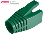 50 Pcs Cat7 Cat7A Cat8 Strain Relief Boot, RJ45 Plug Connector Cover Modular Network Plug Connector Cap Cable Connector Boots, Green