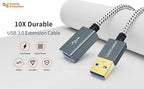 CableCreation [2-Pack] Short USB 3.0 Extension Cable 1FT, USB 3.0 A Male to Female Extender for VR, PlayStation, Xbox, Keyboard, Printer, Scanner, Space Gray 0.3m