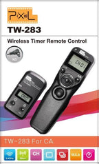 Pixel Timer Shutter Release TW283-N3 Wireless Remote Control Compatible with Canon 5D Mark-III/Mark-IV 5D R5 R5C 10D 1DX 1DC 1DS 1D 5DS 5DSR 20D 6D 7D Mark-II 7D 50D 40D 30D D60 D30 D2000