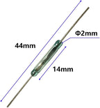 30pcs Reed Switch, Normally Open (N/O) Magnetic Induction Switch, Miniature Reed Contact (2mm x 14mm)