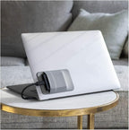 Slipdrive - Portable Hard Drive Sleeve for Laptop - SSD Solid State Drive - Reusable Adhesive - 5” x 3.2” Stick on External Hard Drive Carrying Case - Travel Pocket Pouch (Small, Gray)