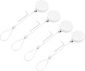 MECCANIXITY 1.8 ft Retractable Cable Lock with Latch Remote Control Security Lock with Adjustable Cord Tether Anti Theft for Laptop, TV, 200g, White, 4 Pack