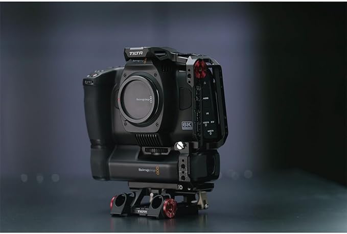 Tilta Camera Cage for BMCC 6K | Compatible with Black Magic Design Cinema Camera 6K Cold Shoe/Arri Rosette/NATO Rail | (Full Camera Cage)