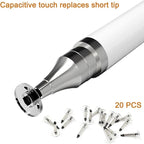 YuCool 20 Pieces Passive Stylus Pen Replacement Disc Tips, Universal Nibs Compatible with Capacitive Touch Screen