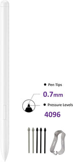 Galaxy Tab S9 FE S Pen [4096 Pressure Sensor] Replacement for Samsung Galaxy Tab S9 FE, Tab S9 FE+ Plus Tablet All Versions, Touch Stylus Pen with 5xTips/Nibs (Silver)