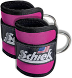 Schiek Sports 1707 Ankle Cuffs - Ideal for Glute Kickbacks and Cable Machine Workouts - Durable and Built To Last