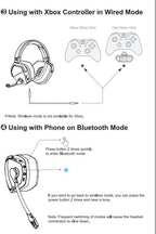 NUBWO G06 Dual Wireless Gaming Headset with Microphone for Ps5, Ps4, PC - 23ms Low Latency Audio - 100-Hour of Playtime - 50mm Drivers (Black-Purple)