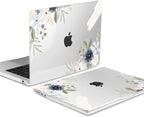 MEEgoodo Case for MacBook Air M4/M3/M2 13.6 inch 2025 2024 2022, Fit Model A3240 A3113 A2681, Compatible with MacBook Air 13 inch, Laptop Hard Shell Case with Keyboard Cover, Vintage Floral