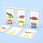 120 PCS Plastic Game Card Stands Colorful Blank Board Markers Holder for Price Tags Menus Labels Party Favor Supplies 6 Colors