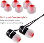 Earbud Tips Soft Silicone Earbuds Replacement Tips Fit for in-Ear Headphones(Inner Hole from 3.8mm - 4.2mm Earphones) 9 Pairs S/M/L