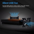 Quiet 140mm USB Fan, 5V USB Portable Cooling Fan for Flat Panel TV Receiver Router DVR PlayStation Xbox Computer Cabinet Cooler