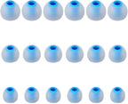 Earbud Tips Soft Silicone Earbuds Replacement Tips Fit for in-Ear Headphones(Inner Hole from 3.8mm - 4.2mm Earphones) 9 Pairs S/M/L,Transparent Blue