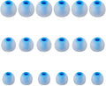 Earbud Tips Soft Silicone Earbuds Replacement Tips Fit for in-Ear Headphones(Inner Hole from 3.8mm - 4.2mm Earphones) 9 Pairs S/M/L,Transparent Blue