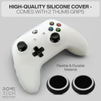 for Xbox Controller Series X/S (2024/2023) Silicone Protective Cover, Soft Skin Xbox Controller Accessories, Anti-Slip Cover with 2 Joystick Caps (White)