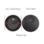 HAHIYO 2Pcs 2.4Inch/60mm Black Zinc Alloy Desk Grommet Wire Grommet Cable Management Cord Hole Cover Desk Wire Hole Insert Wire Organizer for Computer Office Home School Equipment Systems