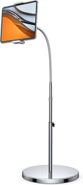 Lamicall Tablet Floor Stand Gooseneck - Swivel Tablet Holder Mount with Adjustable Height & 10.6lb Stable Base, Compatible with iPad Mini Air Pro 12.9/9.7, Tab, Kindle, Surface Pro, Phones (4.7-13")