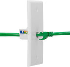 Cmple - RJ45 Keystone Jack 90 Degree Cat6 Keystone Jack Insert Punch Down RJ45 Connectors Female for Wall Plates, Patch Panels, Patch Cables, Ethernet Cables - White