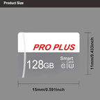 2 Pack TF Card 128GB with Adapter, High Speed Memory Card, UHS-I C10 A1 Memory TF Card for Tablet/Mobile Phone/Camera/Car Audio/Game Console (TF183 White Gray 128GB)