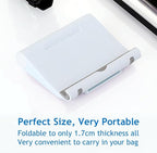 Cell Phone Stand for Desk Foldable Cell Phone Holder Desk Tablet Holder Mobile Phone Dock, Multi-Angle Universal Adjustable Tablet Dock Compatible with Most Cell Phones (White)