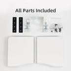 suptek Small Keyboard Tray Under Desk Pull Out with C Clamp Mount, Computer Keyboard & Mouse Tray, 20 (24.2 Including Clamps) x 11.8 inch Slide-Out Platform Computer Drawer for Typing, White, DSF1SW