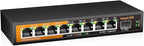 8 Port 2.5G Switch Unmanaged, Ethernet Switch with 8 x 2.5G Base-T Ports, 1 x 10G Base-T SFP Slot, 60Gbps Switching Capacity, Plug & Play, Fanless Metal, Wall Mountable