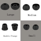 4 Pairs Silicone Earbud Tips Replacement Eartips Earbuds Cap Eartips Tips Compatible with Powerbeats 1/2/3 Wireless Beats by Dre Headphones (Black)