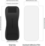 Sinjimoru Phone Grip with Silicone Band – Comfortable One-Hand Holder & Kickstand for Smartphones, Tablets, and eReaders for iPhone, Android, and Kindle Sinji Grip Silicone Black