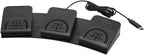iKKEGOL Upgraded USB Triple Foot Pedal Switch Control 3 Three Key Footswitch Program Customized Computer Keyboard Mouse Game Action HID