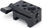 NATO Clamp Adapter,NATO Rail Lock Clamp Mount Quick Release with 1/4" 3/8" ARRI Thread for Camera Cage Handle Monitor LED Light Microphone Cold Shoe Magic Arm