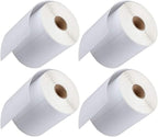 FungLam 4 Rolls 4x6 Direct Thermal Shipping Labels, 250 Labels Per Roll, 1" Core, Perforated, White Mailing Postage Shipping Label Compatible with Zebra 2844 ZP-450 ZP-500 ZP-505