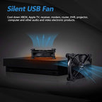 USB 120mm Quiet Fan, 5V USB Portable Cooling Fan for Flat Panel TV Receiver Router DVR PlayStation Xbox Computer Cabinet Cooler