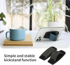 Sinjimoru Detachable Phone Grip Kickstand for Wireless Charging Compatible Phone Finger Holder for iPhone & Smartphones. Sinji Mount S-Grip Olive Grey
