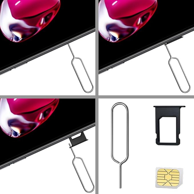 Stainless Steel Sim Card Tray Pin Eject Removal Tool Needle Opener 10 Pack for Smartphones,Mifi, Wireless Hotspot,4G&5G Sim Card Routers.