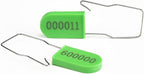 500PCS Plastic Padlock Security Seals Metal Wire Padlocks Electric Meter Lockout Tags Self-Locking Numbered Anti Tamper Seal Tags Green