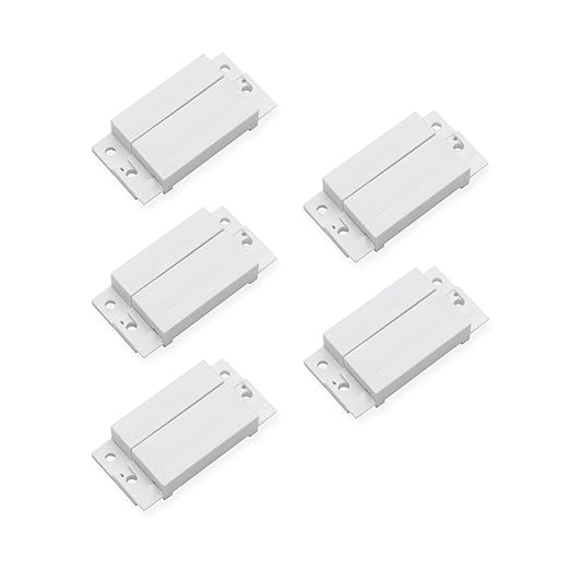 Magnetic Reed Switch NC NO COM Surface Mount Wired Door Window Contact Sensor with Cover for Home Security and Burglar Alarm Systems MC-31 5pcs