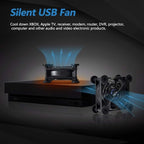 Quiet 80mm USB Fan, 5V USB Portable Cooling Fan for Flat Panel Xbox DVR PlayStation Router TV Receiver Computer Cabinet Cooler