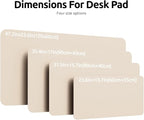 YSAGi Leather Desk Protector, Office Mat, Large Mouse Mat, Non-Slip PU Leather Blotter, Laptop Pad, Waterproof Writing Pad for Office and Home (Eggshell, 47.2" x 23.6")